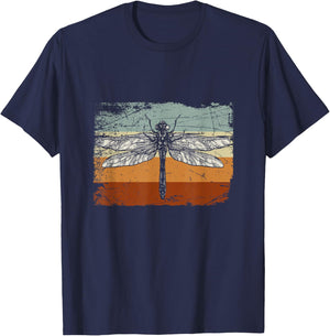 Retro Insect Dragonfly T-Shirt - T-Shirt | Navy