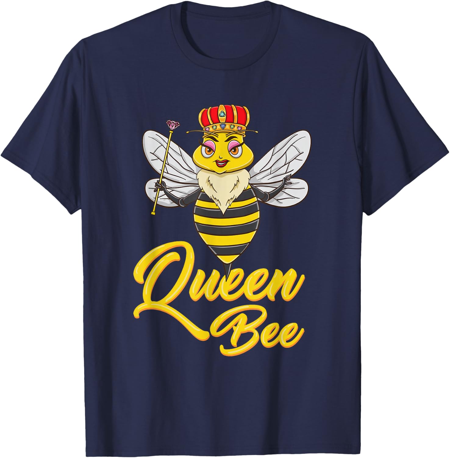 Queen Bee Beekeeper Gift T-Shirt - T-Shirt | Navy