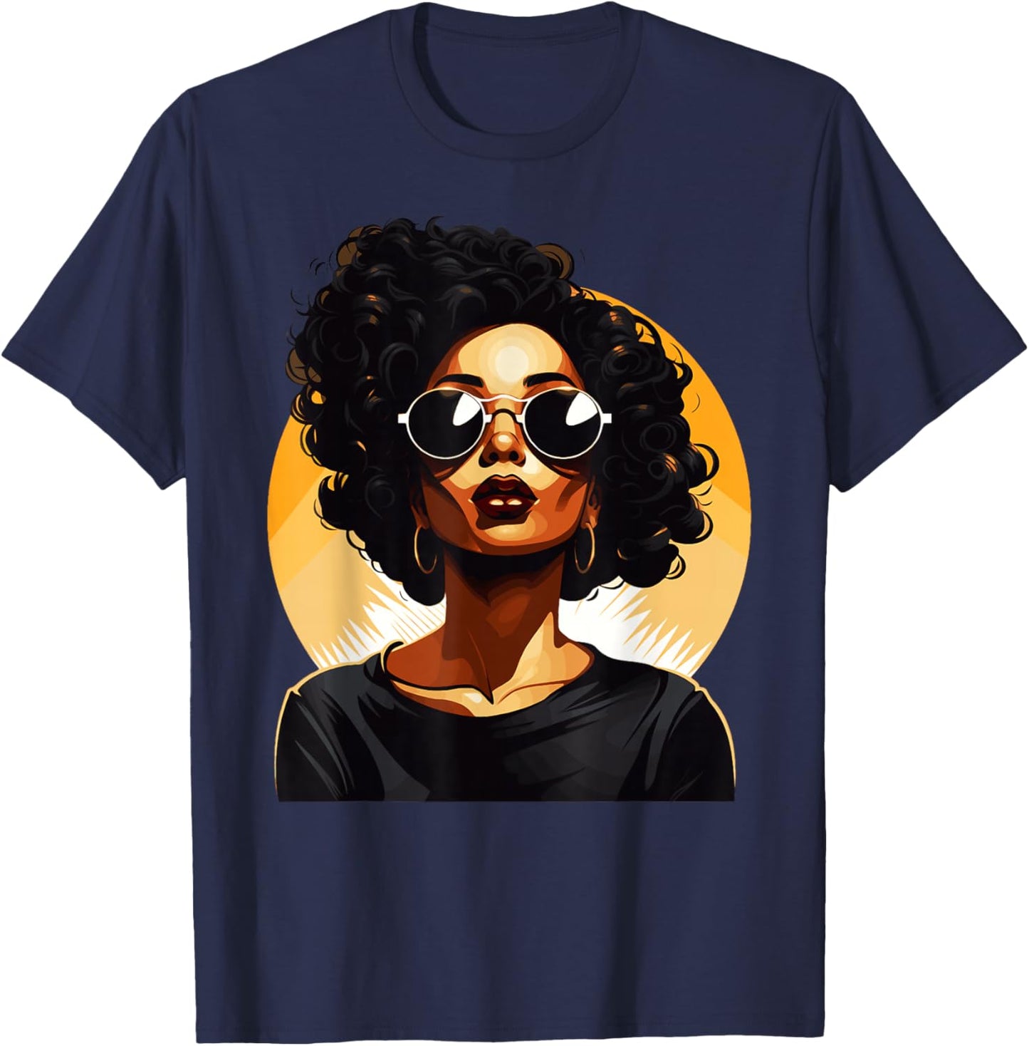 Black History T Shirts Dope Proud Queen Juneteenth T-Shirt - T-Shirt | Navy