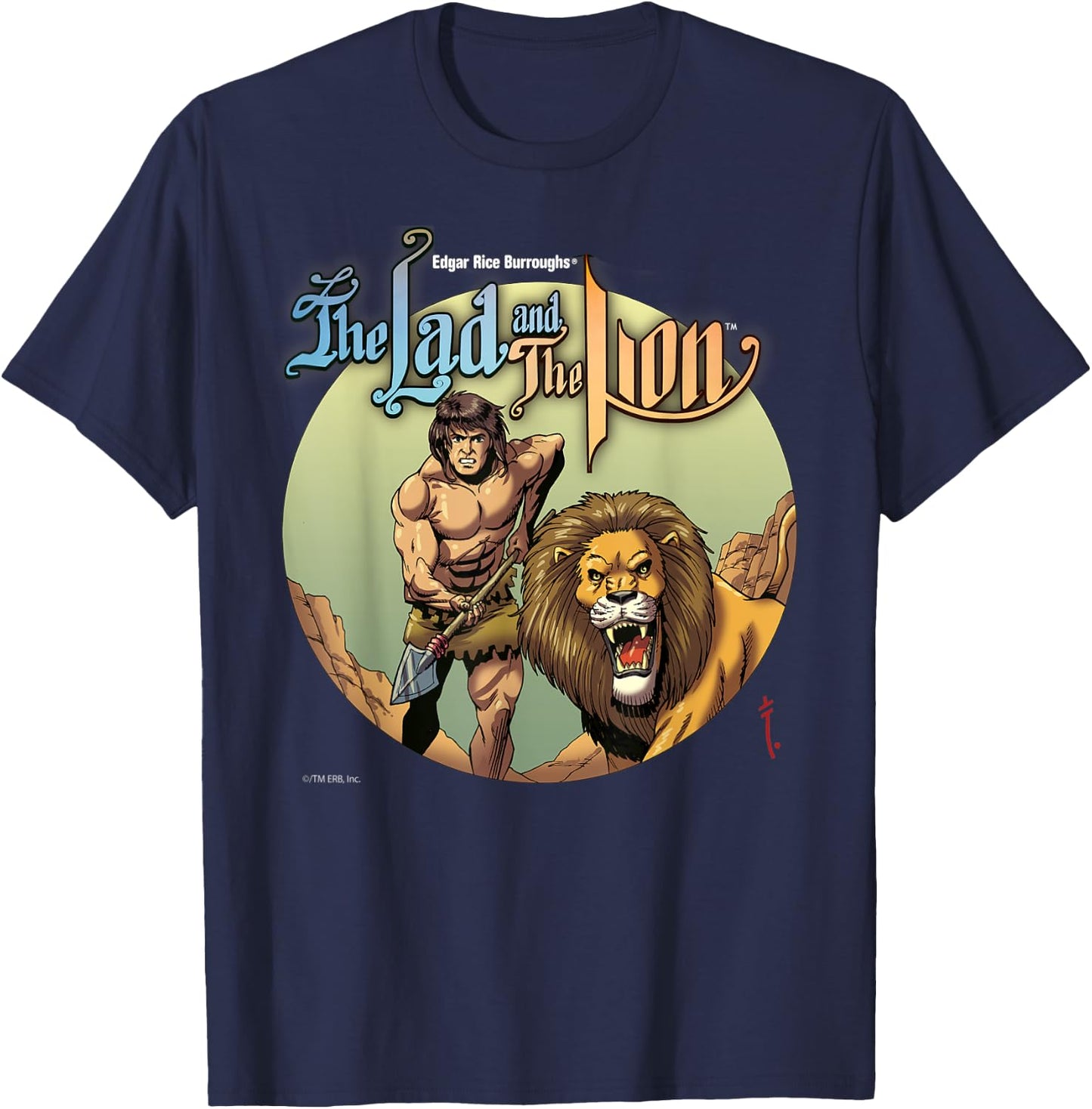 The Lad and the Lion T-Shirt - T-Shirt | Navy