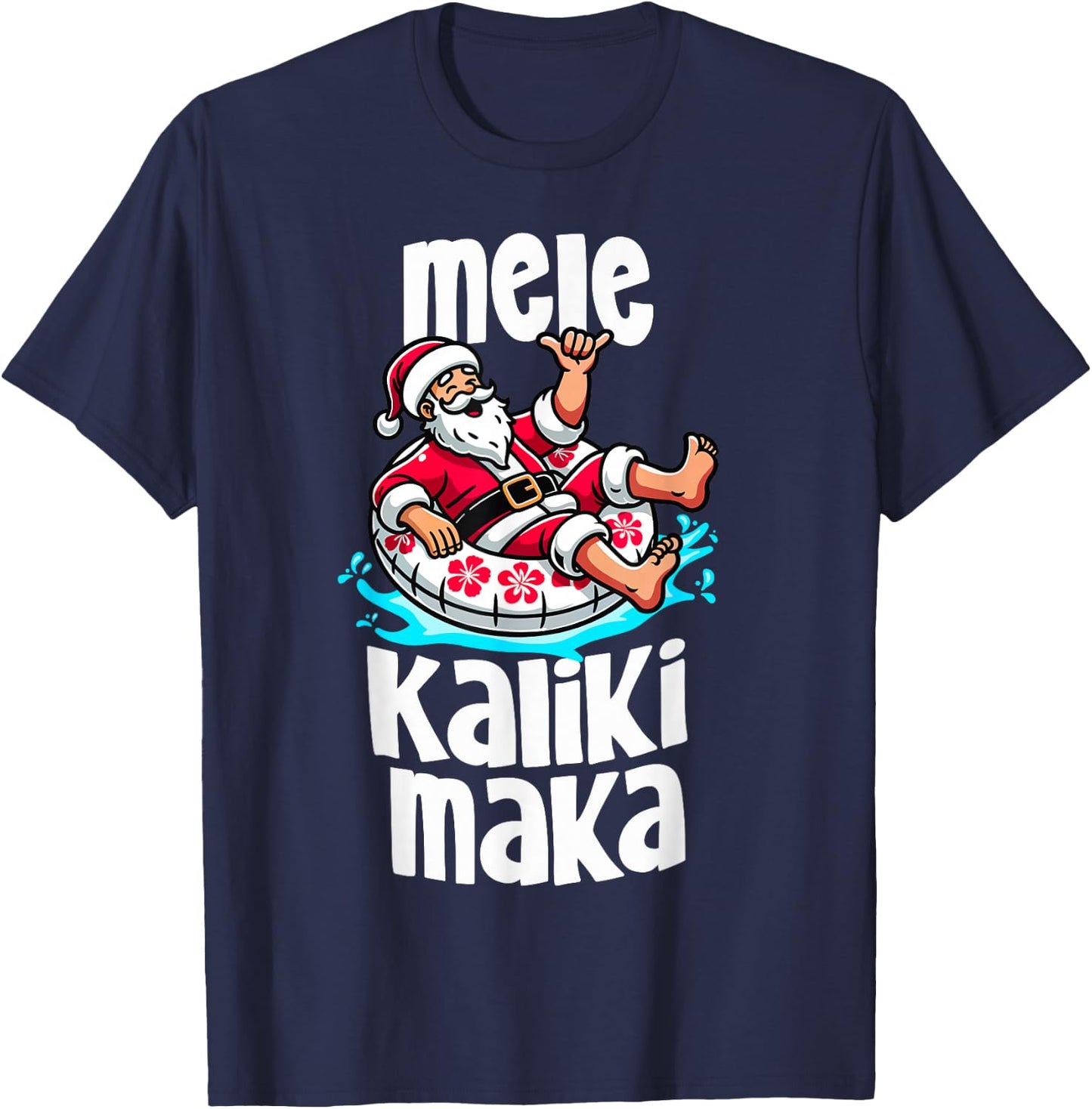 Funny Mele Kalikimaka Family Vacation Hawaiian Christmas T-Shirt - T-Shirt | Navy