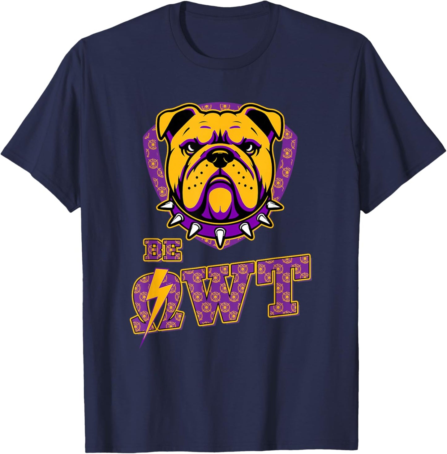 Omega Psi Phi Fraternity Paraphernalia, Be OWT Bulldog T-Shirt - T-Shirt | Navy
