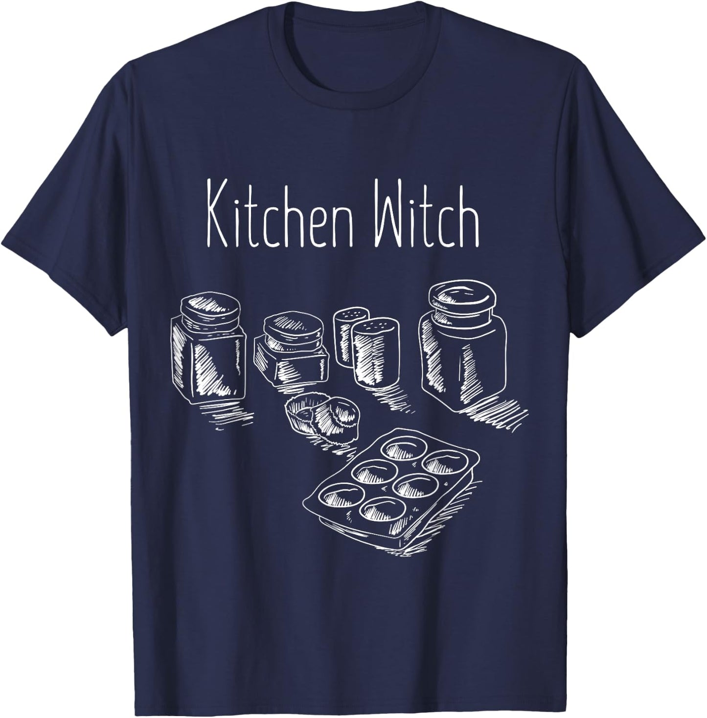 Funny Herbalist Kitchen Witch Halloween Cooking Chef Gift T-Shirt - T-Shirt | Navy