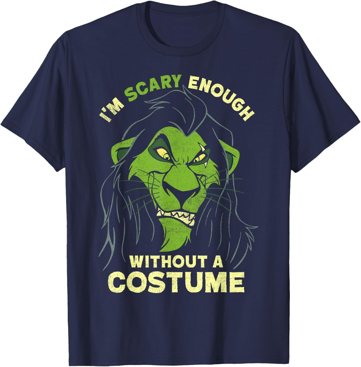 Disney The Lion King Scar Scary Enough Halloween T-Shirt - T-Shirt | Navy