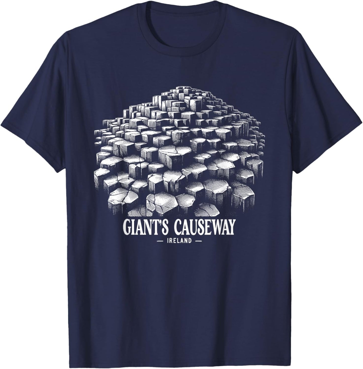 Giant’s Causeway Ireland Travel T-Shirt - T-Shirt | Navy