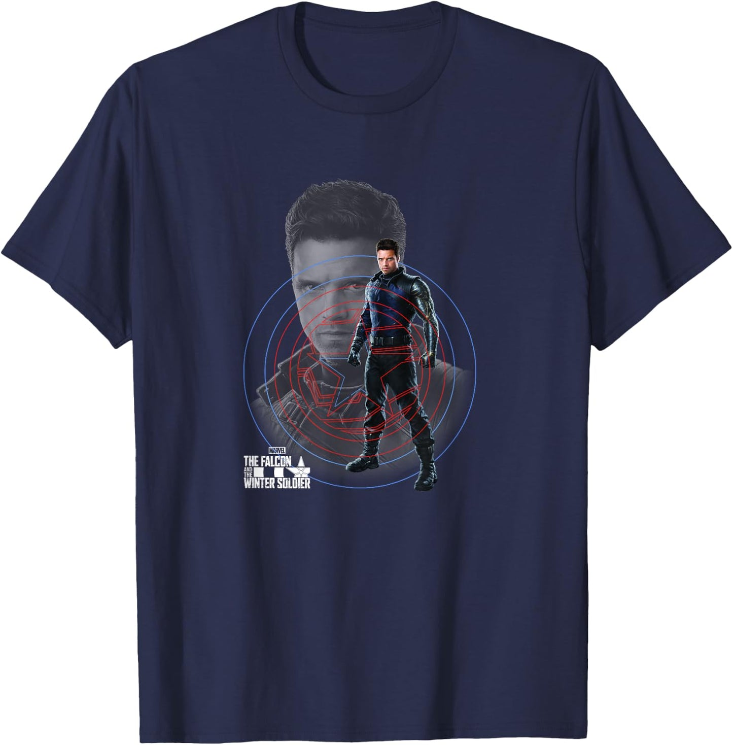 Marvel The Falcon And The Winter Soldier Bucky Collage T-Shirt - T-Shirt | Navy