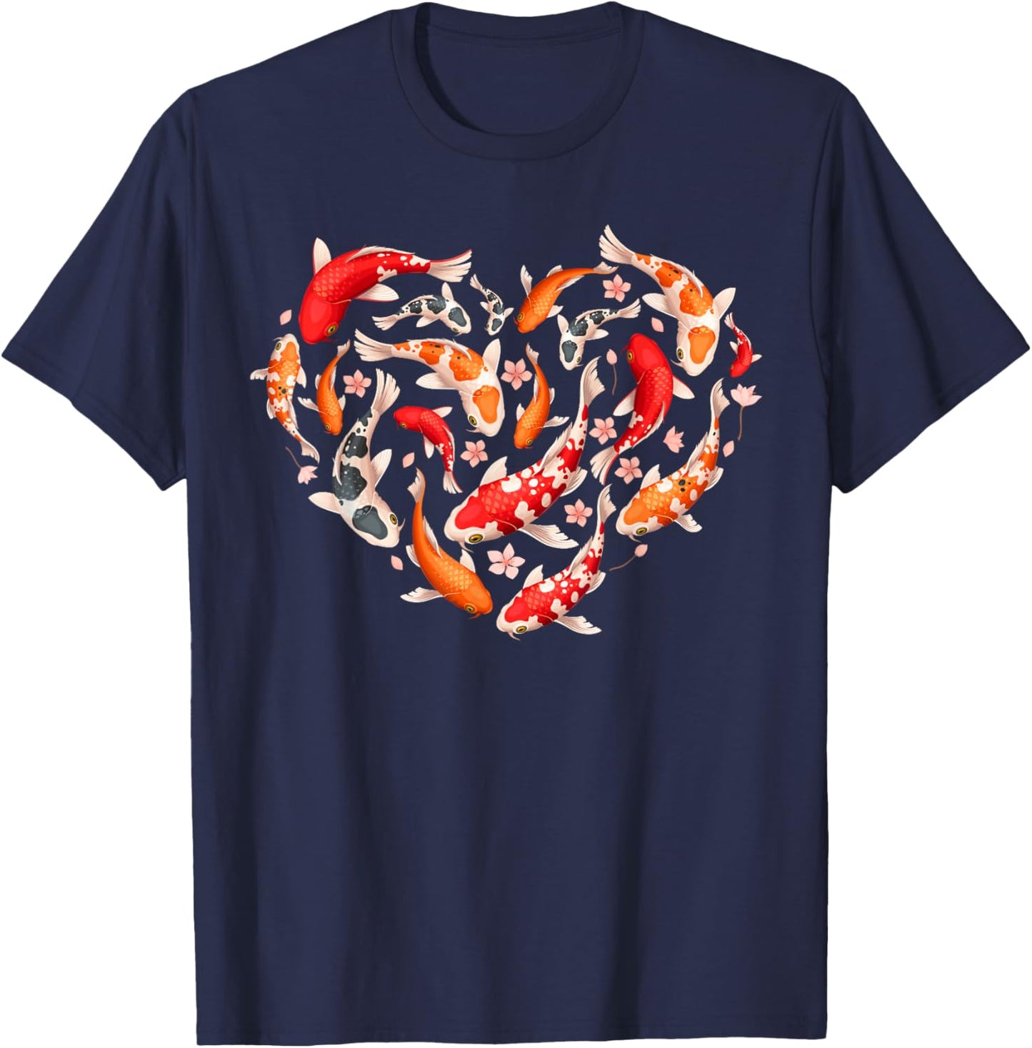 Cool Koi Fish Women Japan Fishing Japanese Koi Lover T-Shirt - T-Shirt | Navy