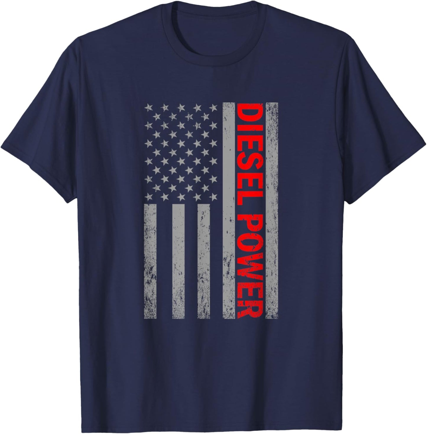 Diesel Power USA Flagge Truck Turbo Brothers Mechaniker T-Shirt - T-Shirt | Navy