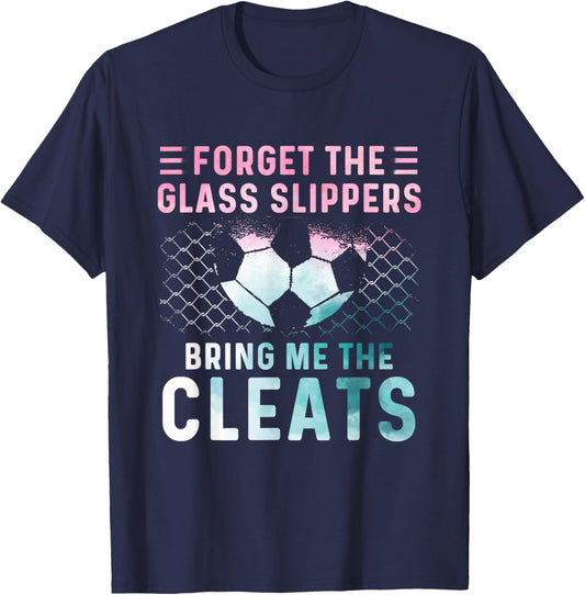 Girl Soccer Player Gifts Team Cleats Mom Goalie Captain T-Shirt - T-Shirt | Navy