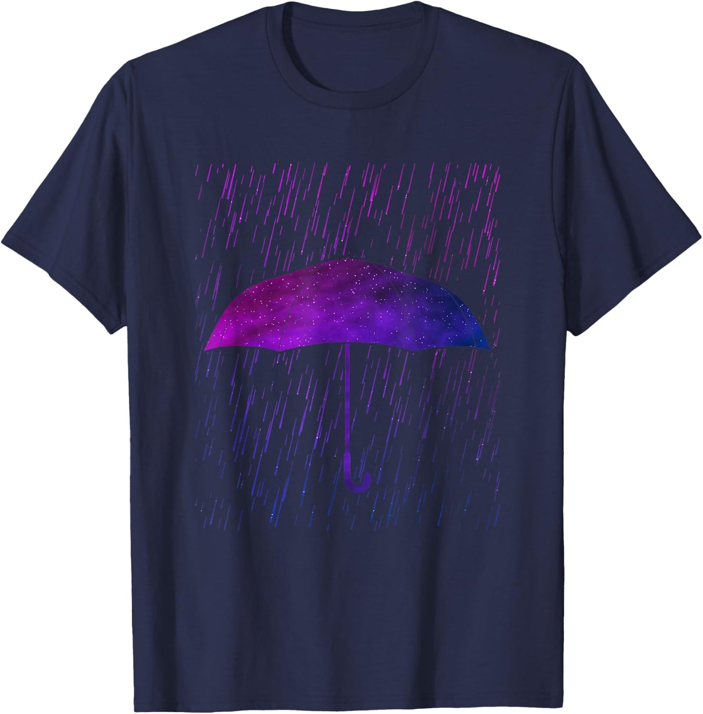 Rain Purple Umbrella Violet Favorite Color T-Shirt - T-Shirt | Navy
