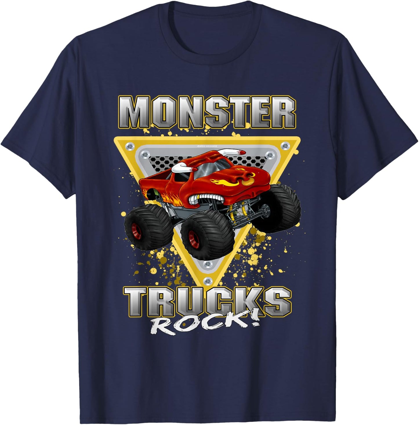 Monster Trucks Rock T-Shirt - T-Shirt | Navy