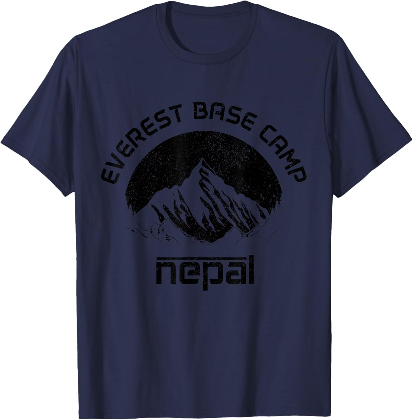 Mount Everest Nepal Himalaya Mountaineer Mountain Souvenir T-Shirt - T-Shirt | Navy
