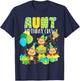 Birthday Party Monkey Aunt Birthday Crew Family Matching T-Shirt - T-Shirt | Navy