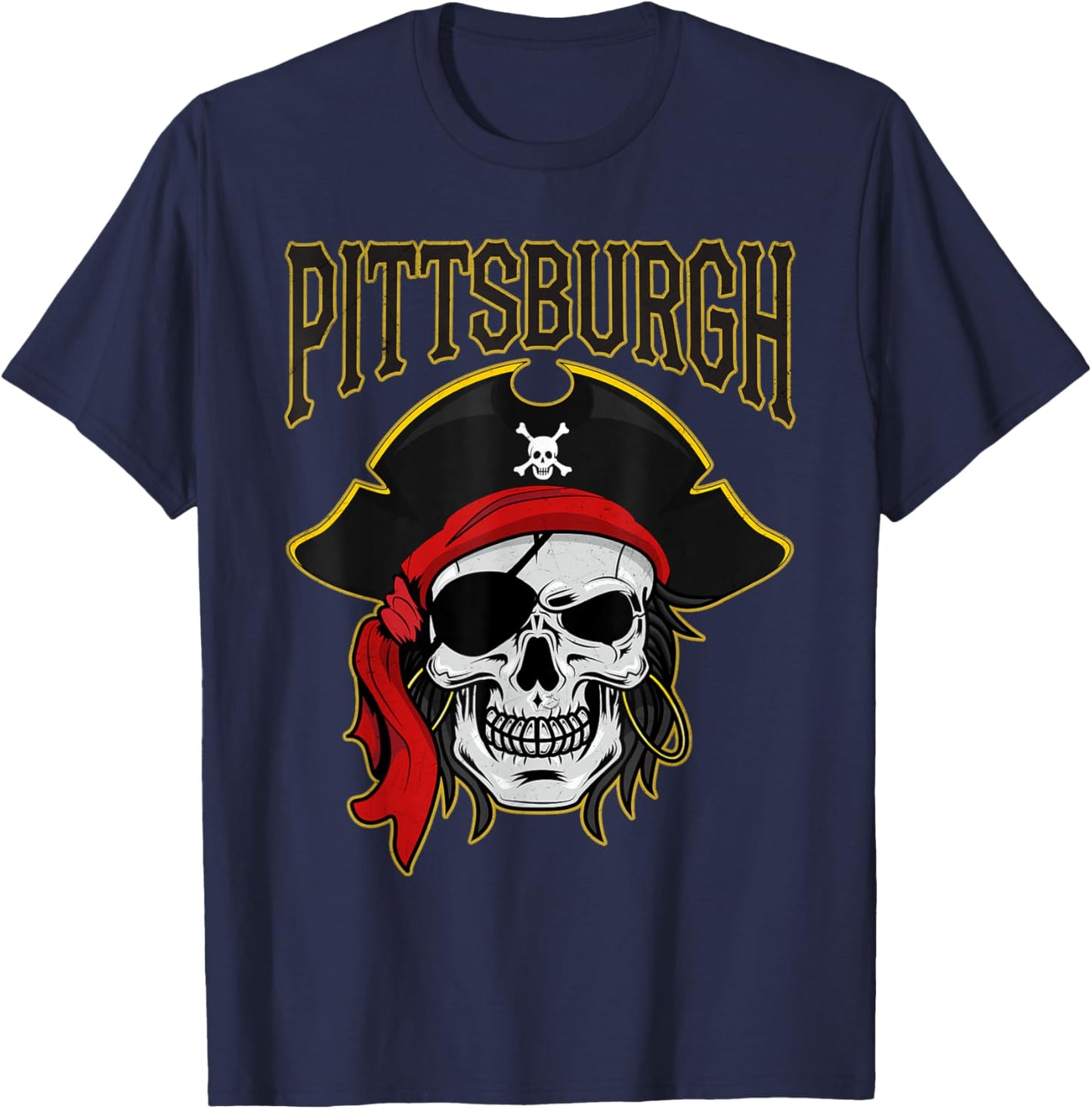 Pittsburgh Pride Family Name Personalized Outfits Happily T-Shirt - T-Shirt | Navy