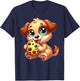 Dog Cookie Lover Love Snacks Puppy Animal Men Women Girls Kids T-Shirt - T-Shirt | Navy