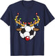 Soccer Ball Reindeer Christmas Pajama X-Mas Lights Sport T-Shirt - T-Shirt | Navy