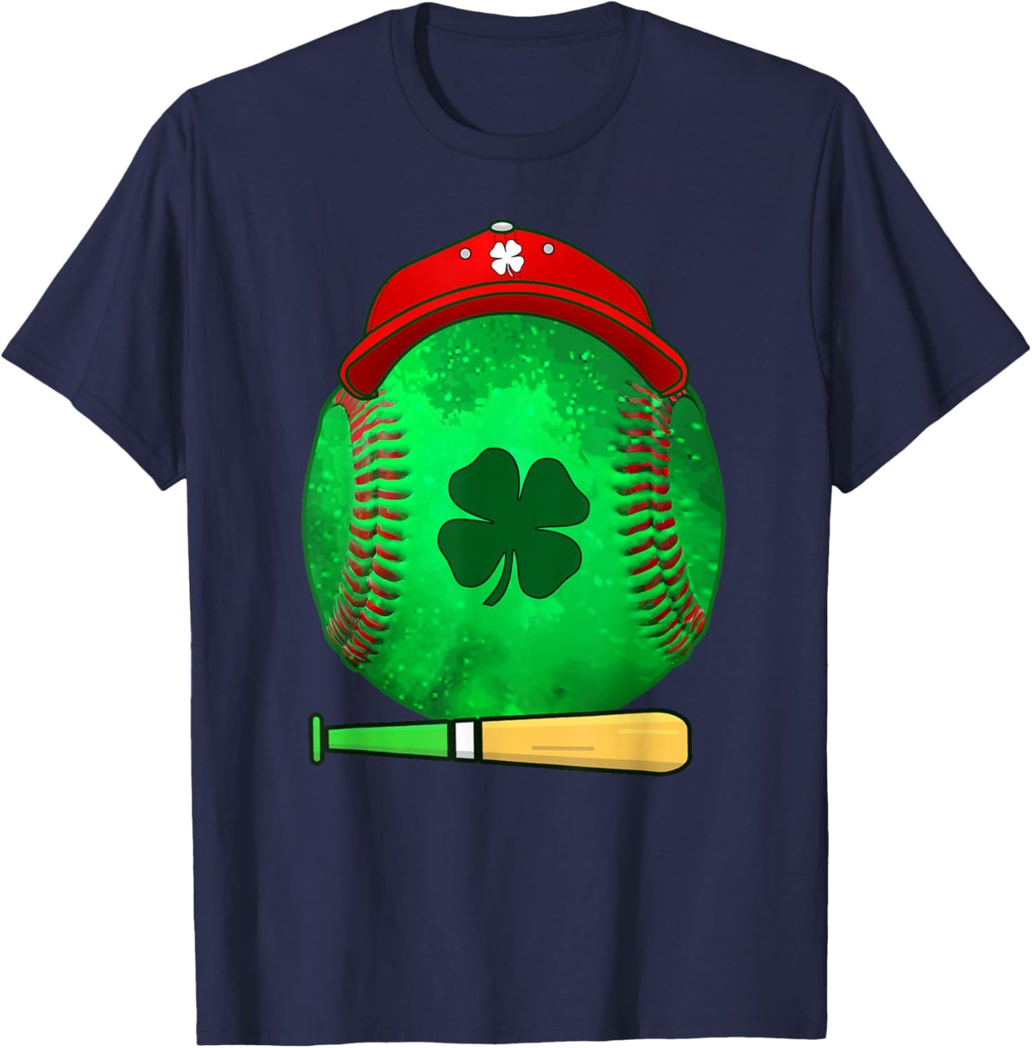 St Patricks day Shamrock Baseball Irish for boys kids men T-Shirt - T-Shirt | Navy