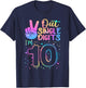 Peace Out Single Digits I'm 10 Year Old 10 Birthday Girl T-Shirt - T-Shirt | Navy