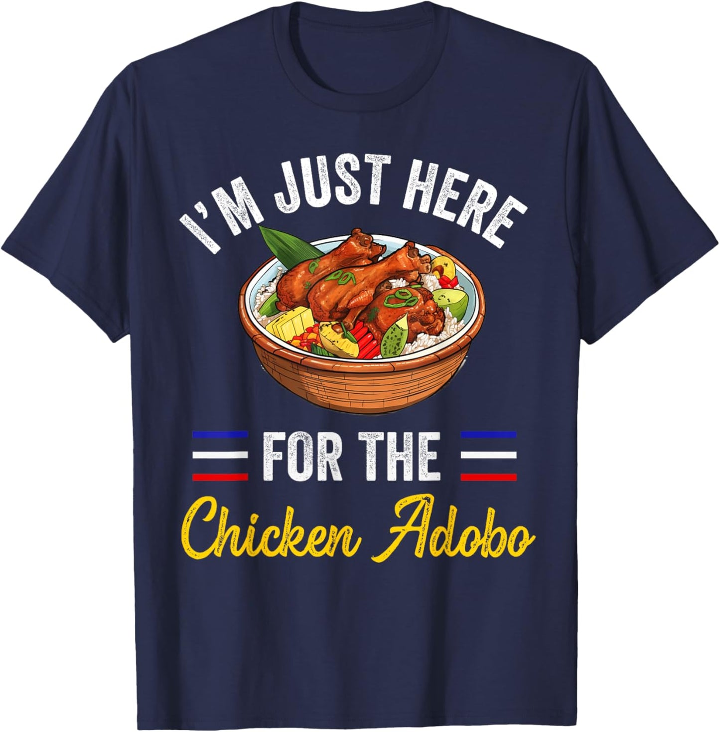 Filipino Philippines Women Men Filipino Food Chicken Adobo T-Shirt - T-Shirt | Navy