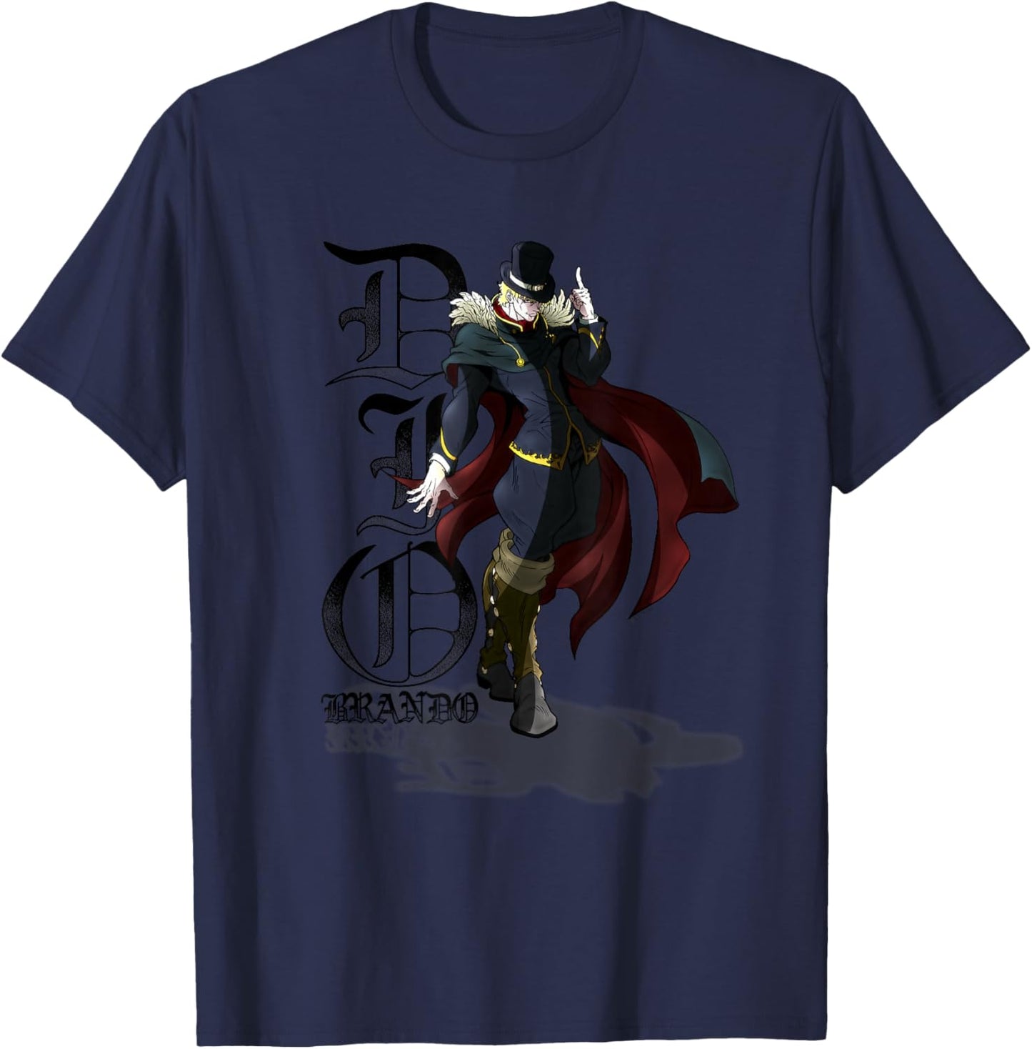 JoJo's Bizarre Adventure Phantom Blood Dio Brando Vampire T-Shirt - T-Shirt | Navy