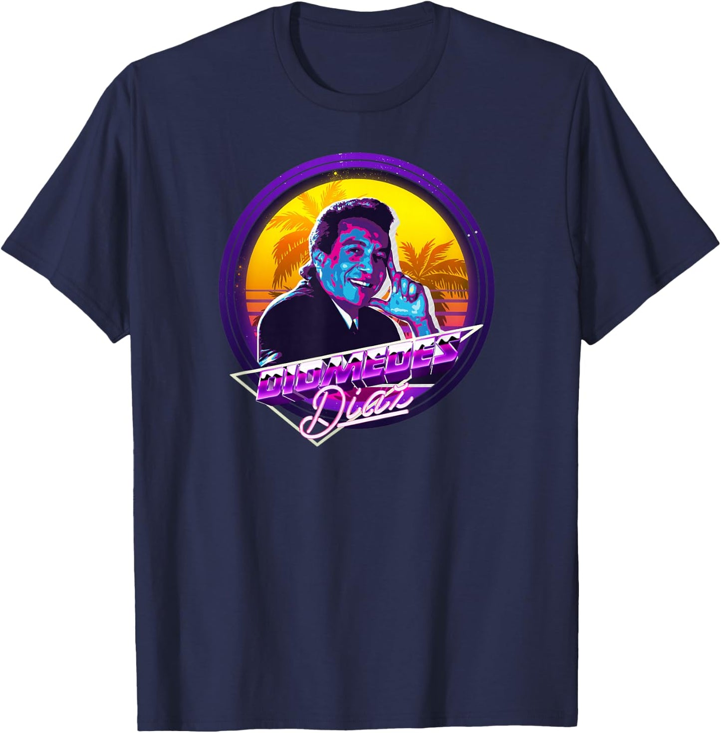 Diomedes Diaz Colombia Shirt El Cacique Vallenato 80s Style T-Shirt - T-Shirt | Navy