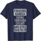Cancer Fighter Inspirational Quote Men Women Vintage Chemo T-Shirt - T-Shirt | Navy