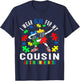 I Wear Blue For My Cousin Autism Awareness day Cousin T-Shirt - T-Shirt | Navy