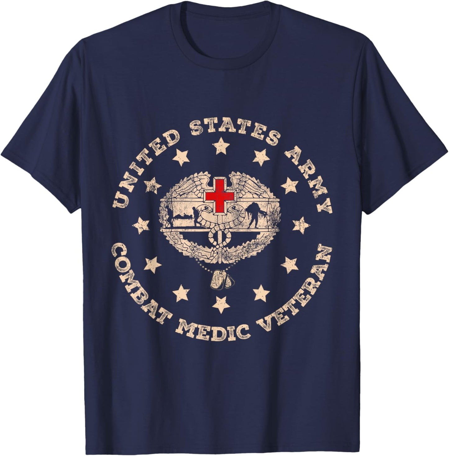 Medical Military Veterans Day U.S. Army Combat Medic Veteran T-Shirt - T-Shirt | Navy