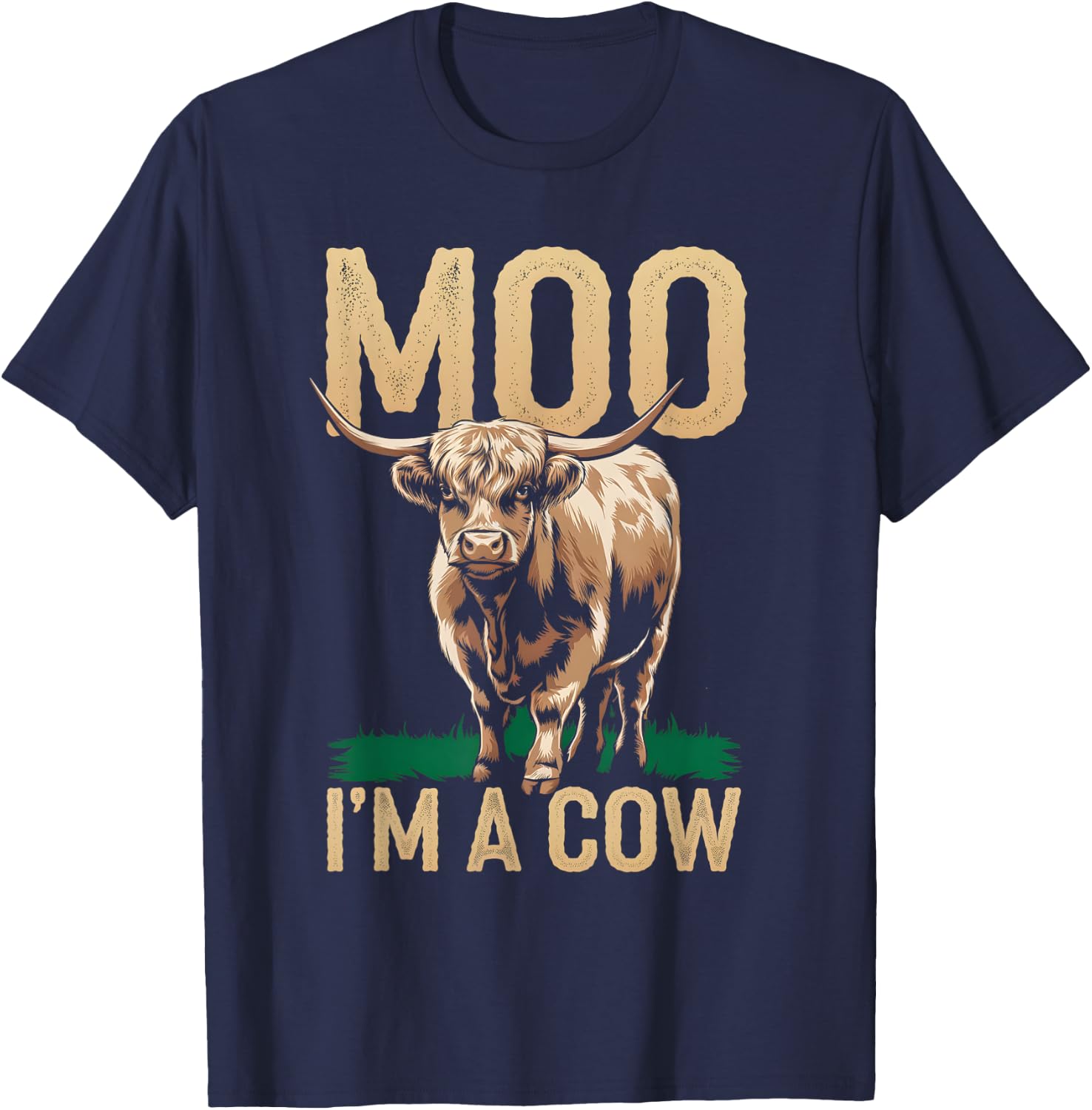 Moo I'm A Cow Cow Costume Men Kids T-Shirt - T-Shirt | Navy