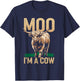 Moo I'm A Cow Cow Costume Men Kids T-Shirt - T-Shirt | Navy
