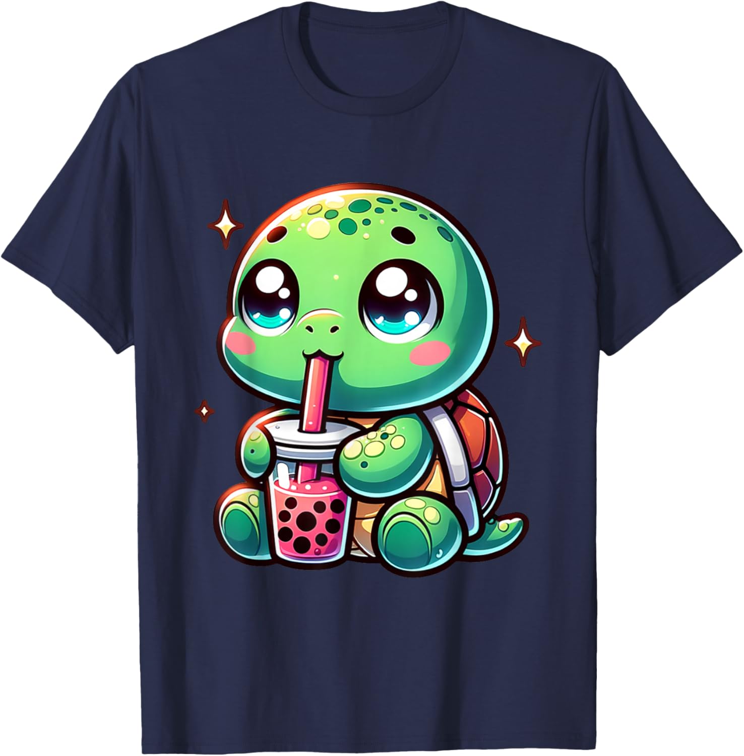 Cute turtle drinking boba. Funny Boba Turtles Lover Girls T-Shirt - T-Shirt | Navy