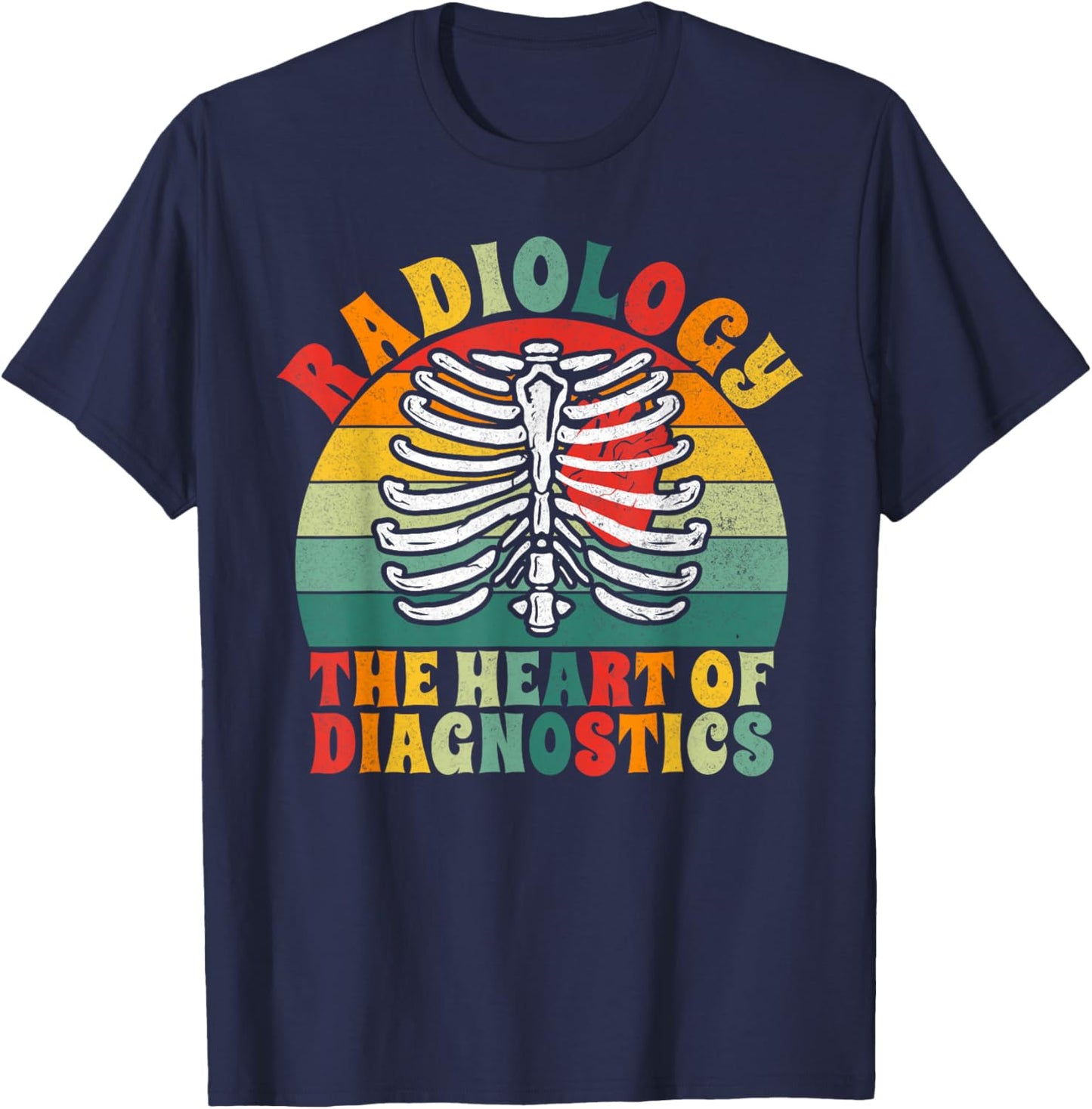 The Heart of Diagnostics Radiology T-Shirt - T-Shirt | Navy