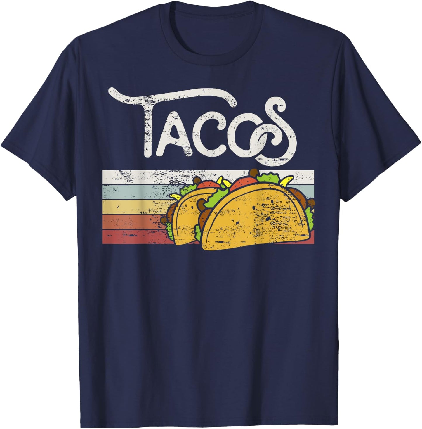 Love Tacos Vintage Taco Lover Gift Design Idea T-Shirt - T-Shirt | Navy