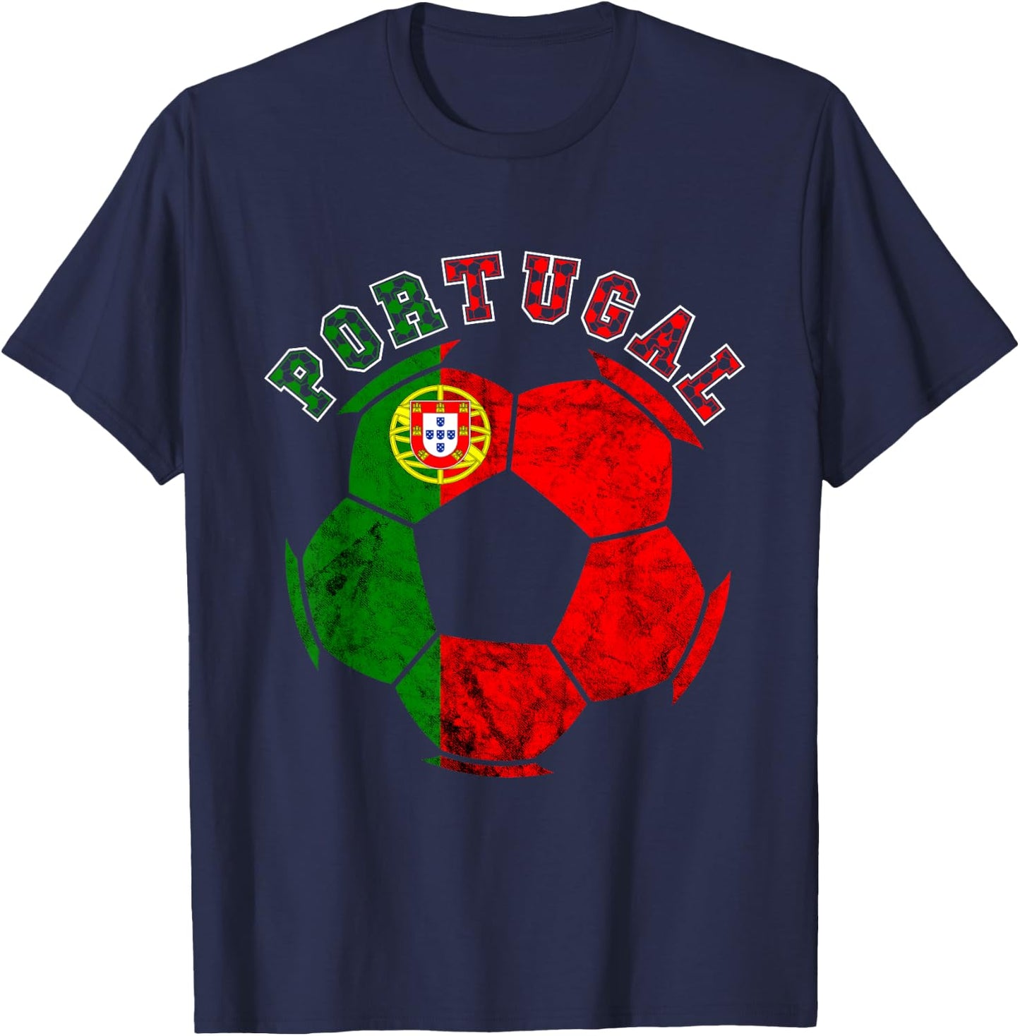 Futebol Portuguese Soccer Player Portugal Portuugese Flag T-Shirt - T-Shirt | Navy
