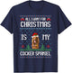 Ugly Sweater ALL I WANT FOR CHRISTMAS IS MY Cocker Spaniel T-Shirt - T-Shirt | Navy