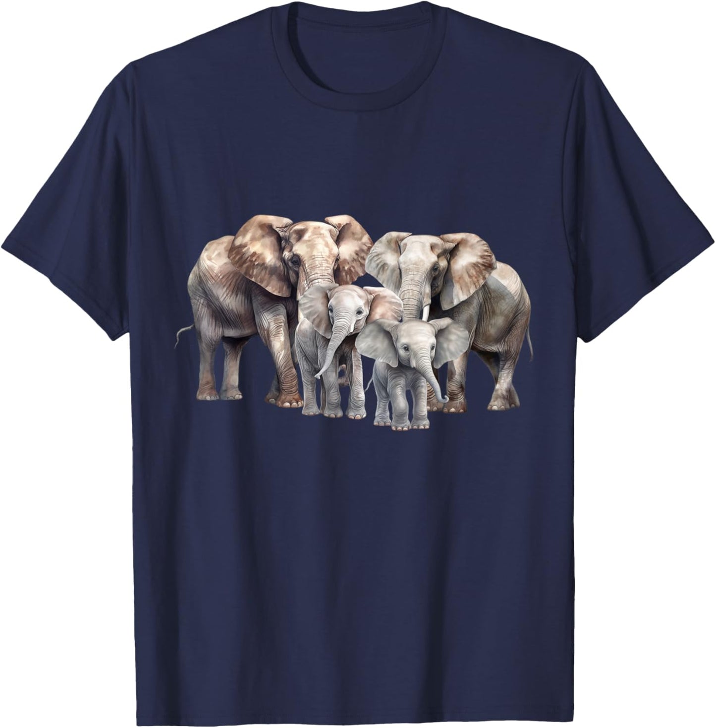 Elephant Family Elephant Women Kids Boys Girls T-Shirt - T-Shirt | Navy