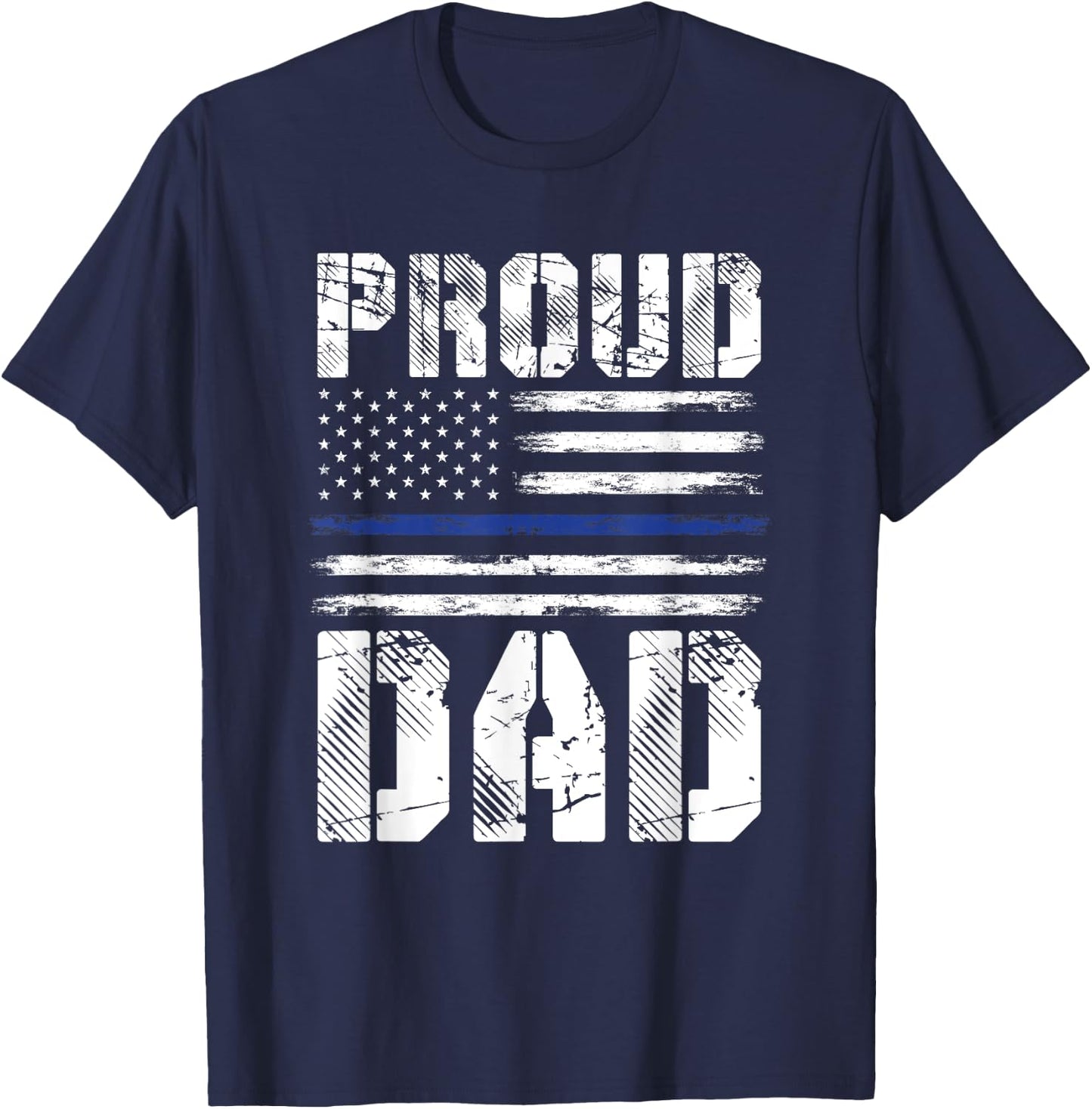 Proud Dad Police T-Shirt - T-Shirt | Navy