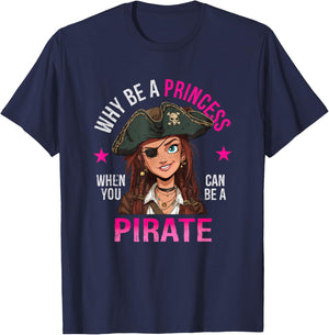 Funny Pirate Girl T-Shirt - T-Shirt | Navy