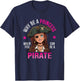 Funny Pirate Girl T-Shirt - T-Shirt | Navy