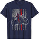 USA Flag Trike Bike Men's Motorcycle Trike Rider Triker T-Shirt - T-Shirt | Navy