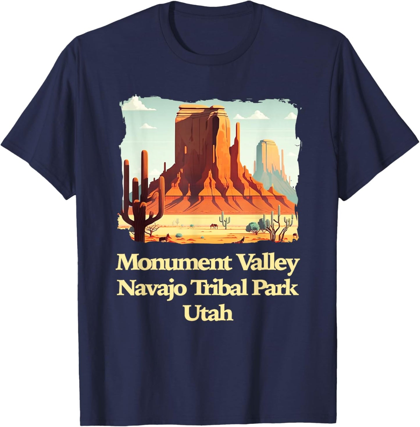 Monument Valley Utah T-Shirt - T-Shirt | Navy