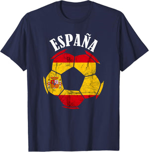 Espana Spain Flag Spain Soccer Player Spanish Pride Espanol T-Shirt - T-Shirt | Navy