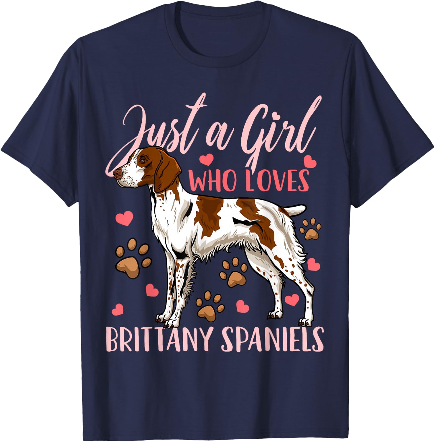 Brittany Spaniel T-Shirt - T-Shirt | Navy
