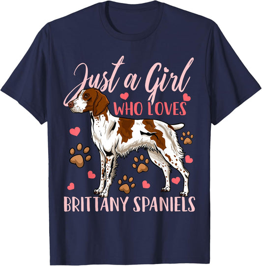Brittany Spaniel T-Shirt - T-Shirt | Navy