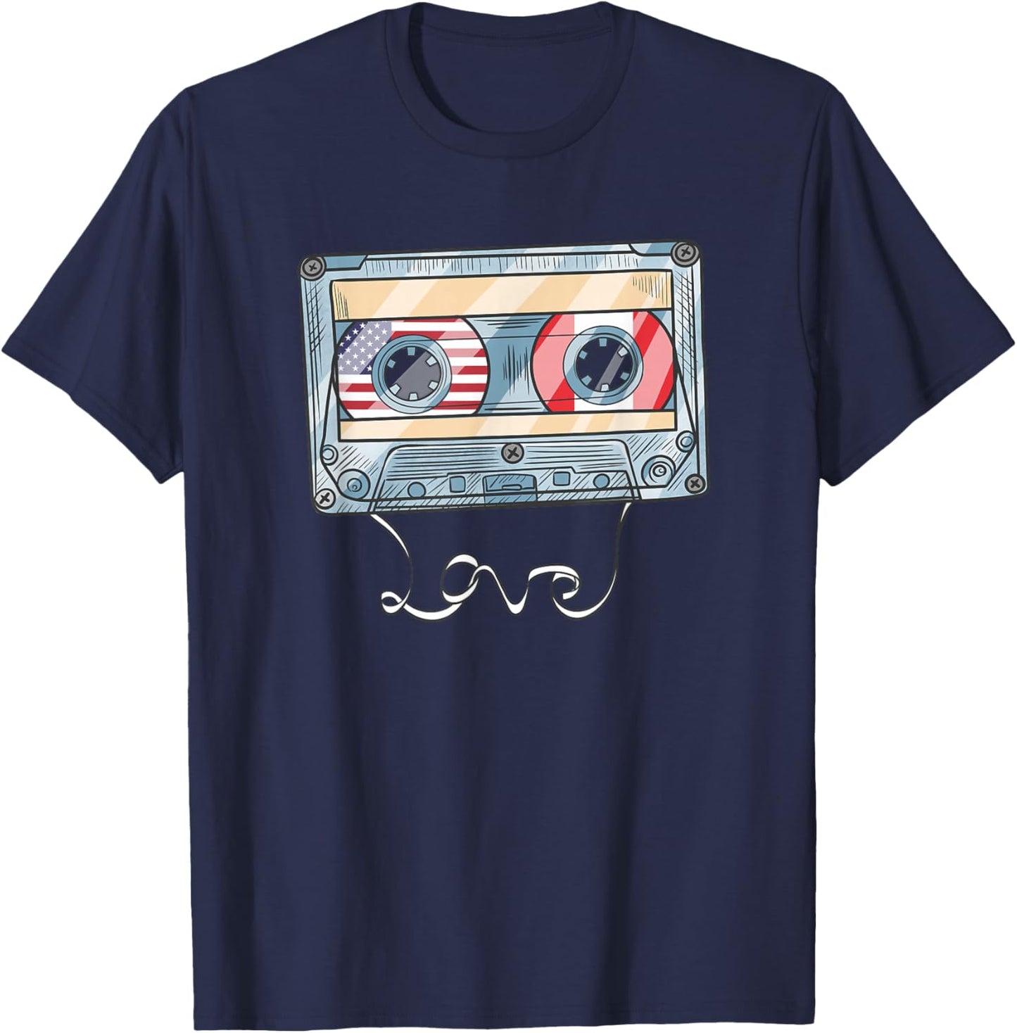 America American Peru Perú Peruvian Peruano DNA Flag Proud T-Shirt - T-Shirt | Navy
