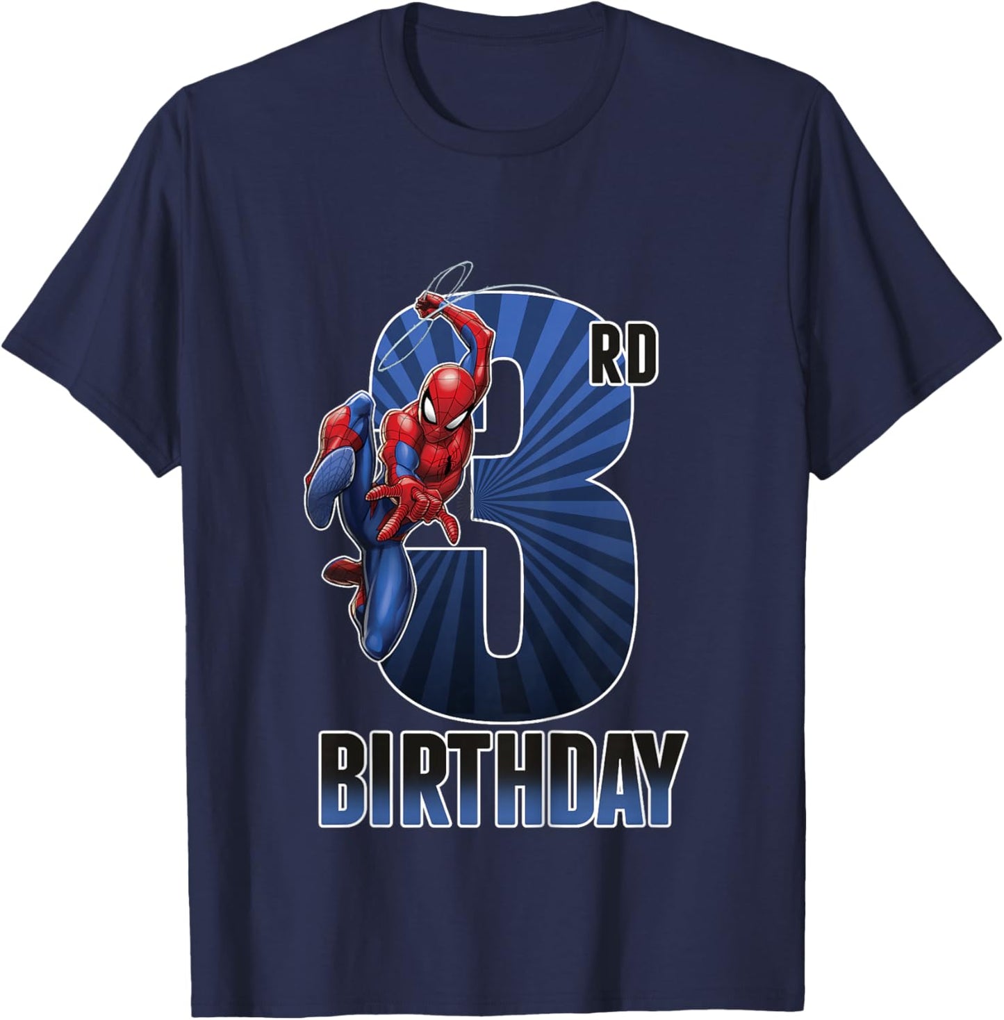Kids Marvel Universe Classic Spider-Man Epic 3rd Birthday T-Shirt - T-Shirt | Navy