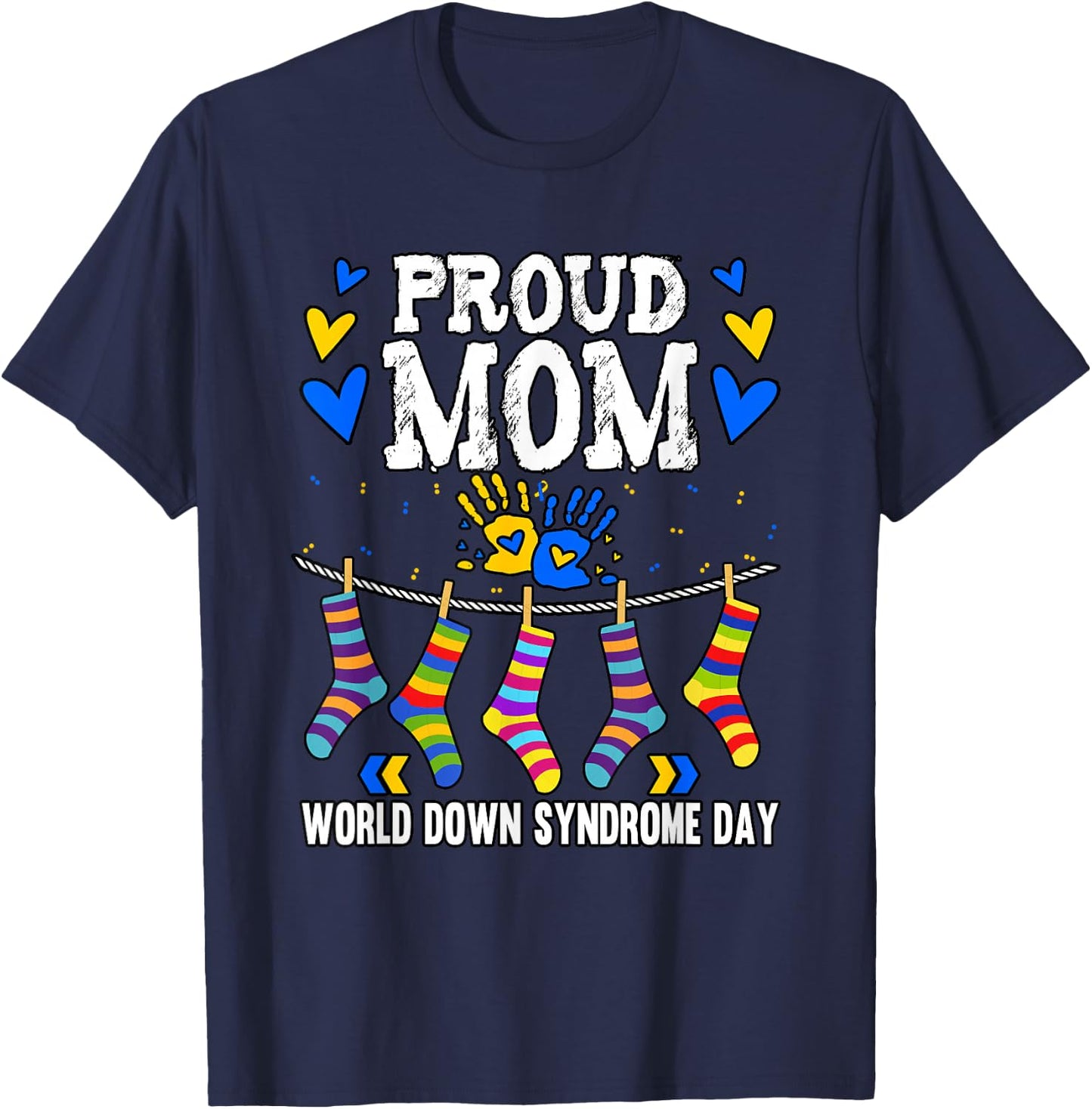 Down Syndrome Awareness Mom T-Shirt - T-Shirt | Navy