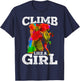 Rock Climbing Bouldering Hiking Wall Climber Gift T-Shirt - T-Shirt | Navy