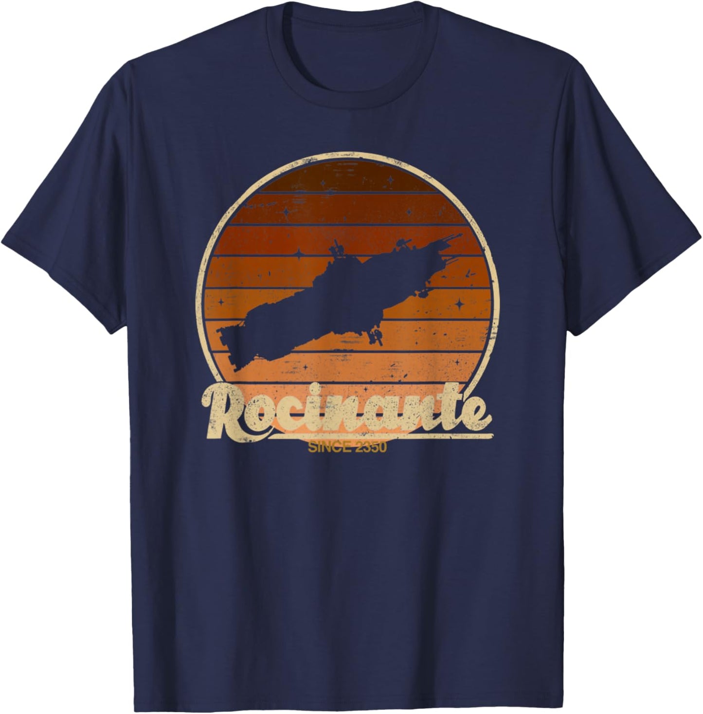 Vintage Retro The Rocinante Orange The Expanse T-Shirt - T-Shirt | Navy