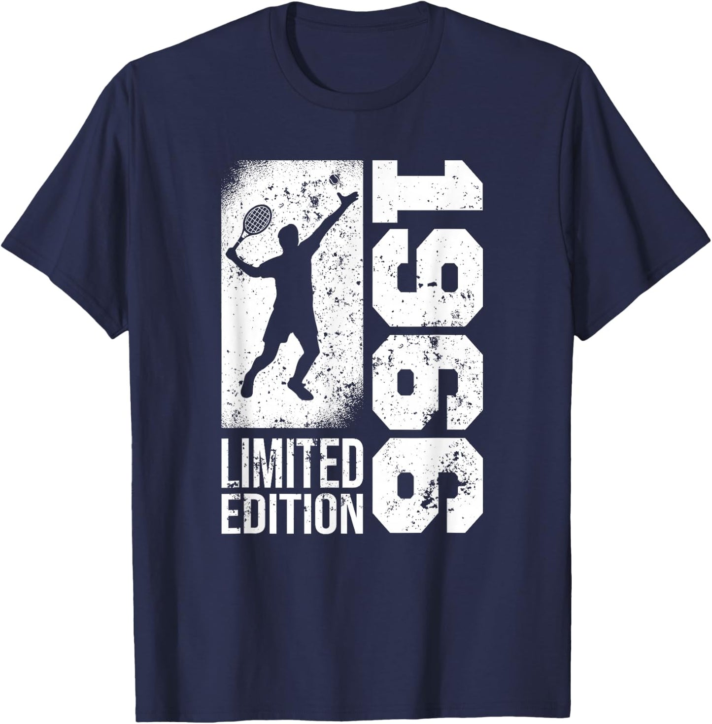 Tennisplayer Vintage born 1966 Birthday Tennis-Balls Tennis T-Shirt - T-Shirt | Navy